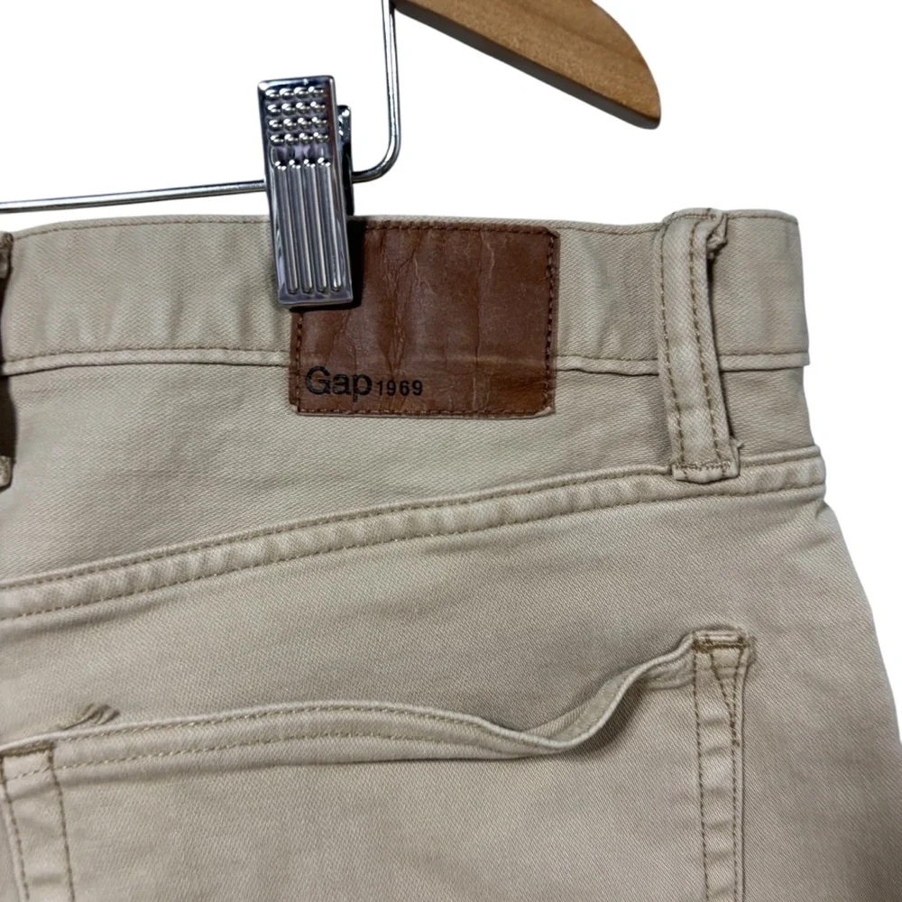 Gap 1969 Mens Straight Leg‎ Denim Jeans Tan Khaki 38x32 Pants #229